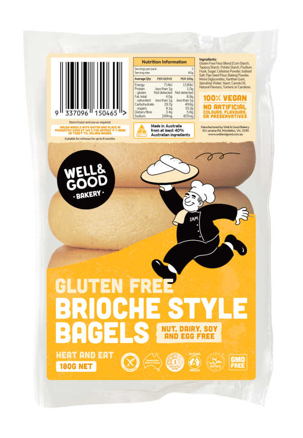 Gluten Free Brioche Bagels (3x 60g) Buy Gluten Free Direct