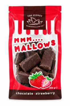 The Sydney Marshmallow Co Chocolate Strawberry Marshmallow 200g.