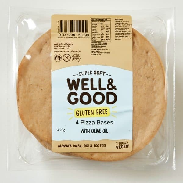 gluten free pizza bases